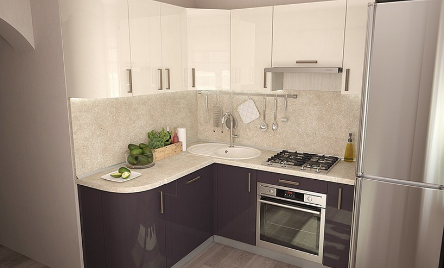 Кухонные гарнитуры угловые с холодильником фото Кухонный гарнитур для маленькой кухни,угловой, фото. Угловой гарнитур для малень