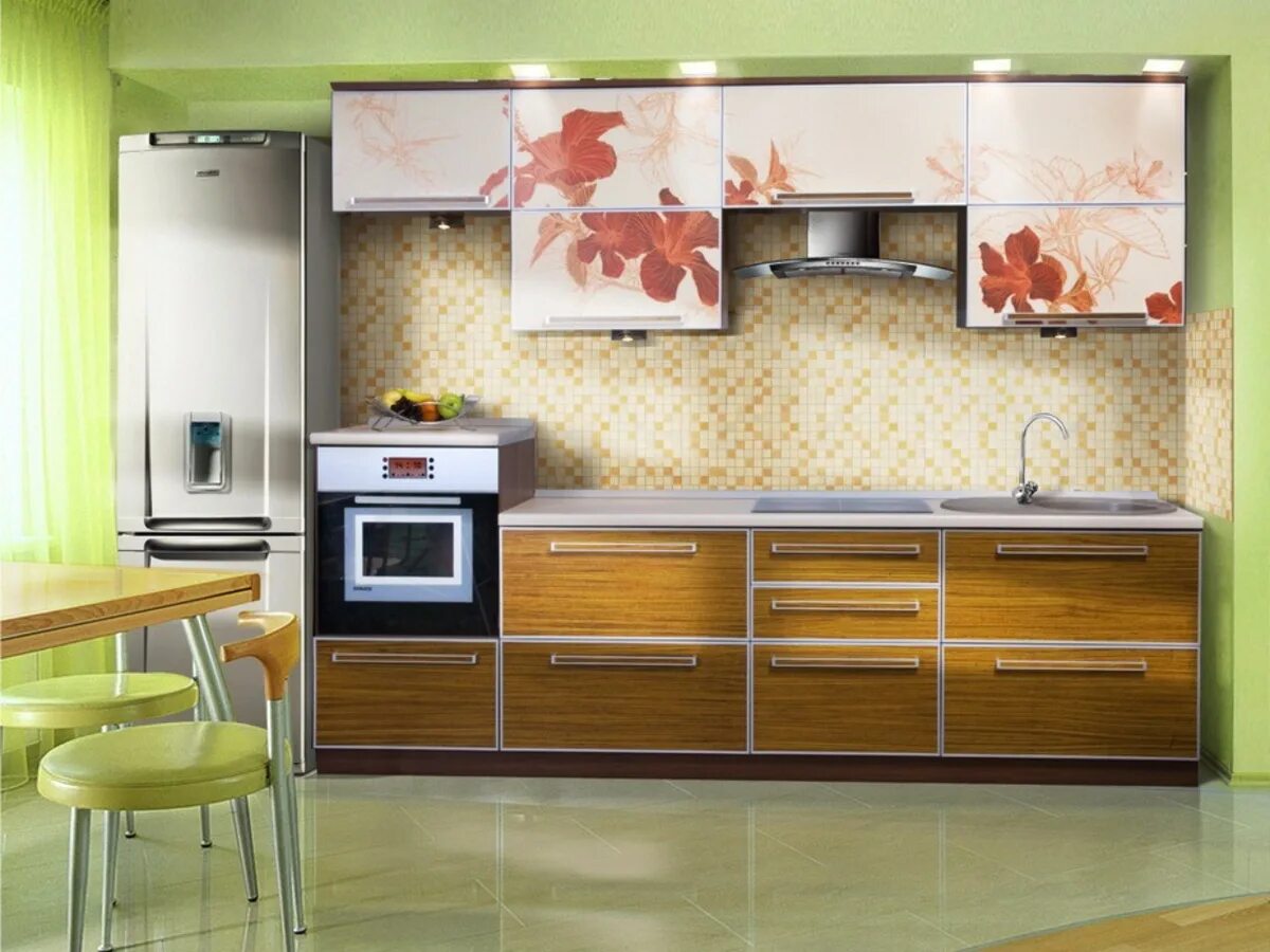 Кухонные гарнитуры в бийске фото Кухня Юлия Угловая кухня длиной 7 метров из МДФ за 95 000 руб. - купить недорого