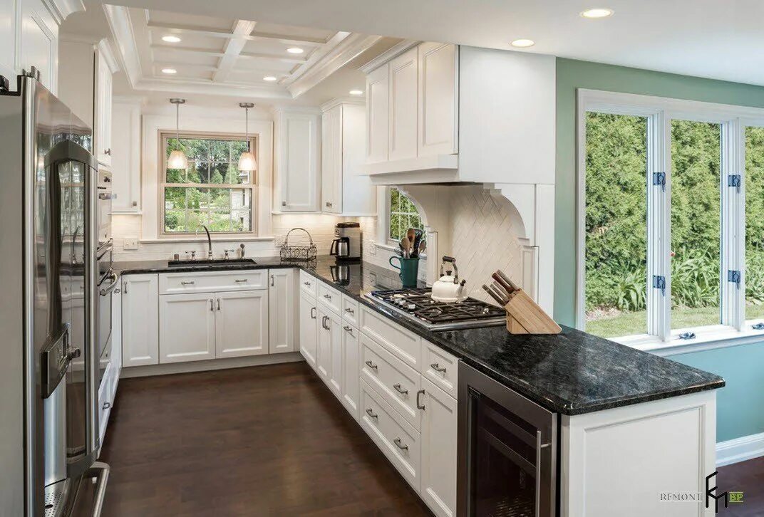 Кухонные гарнитуры в доме фото дизайн 100 лучших идей дизайна: угловые кухни на фото Красивый кухонный гарнитур Simple