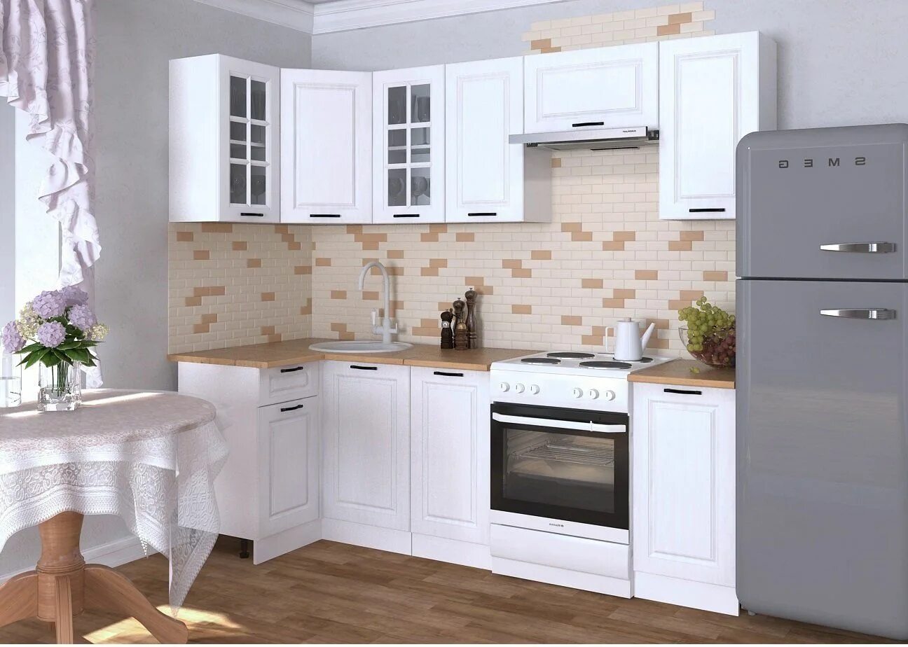 Кухонные гарнитуры в екатеринбурге фото и цены Модульный кухонный гарнитур Белый Вегас купить в Екатеринбурге Интернет-магазин 