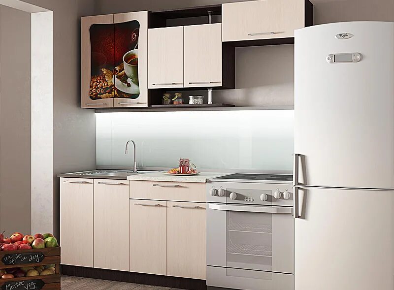 Кухонные гарнитуры в казани фото и цены Кухонный гарнитур Легенда * 8П/1.2/1.5 (прямая кухня)