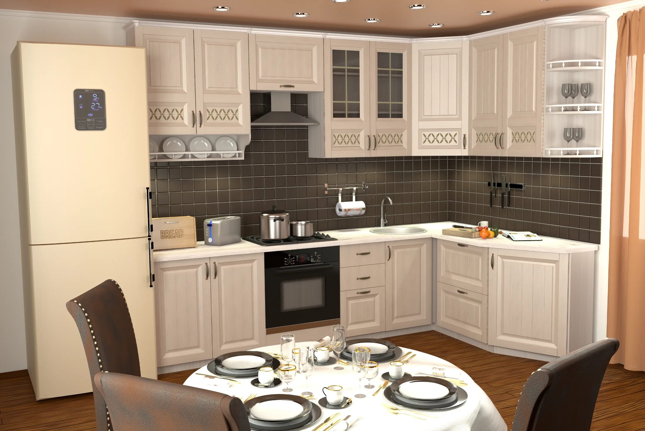 Кухонные гарнитуры в костанае фото и цены Кухонный гарнитур Селена № 90 модульный - купить с доставкой, цена в Первый Гипе