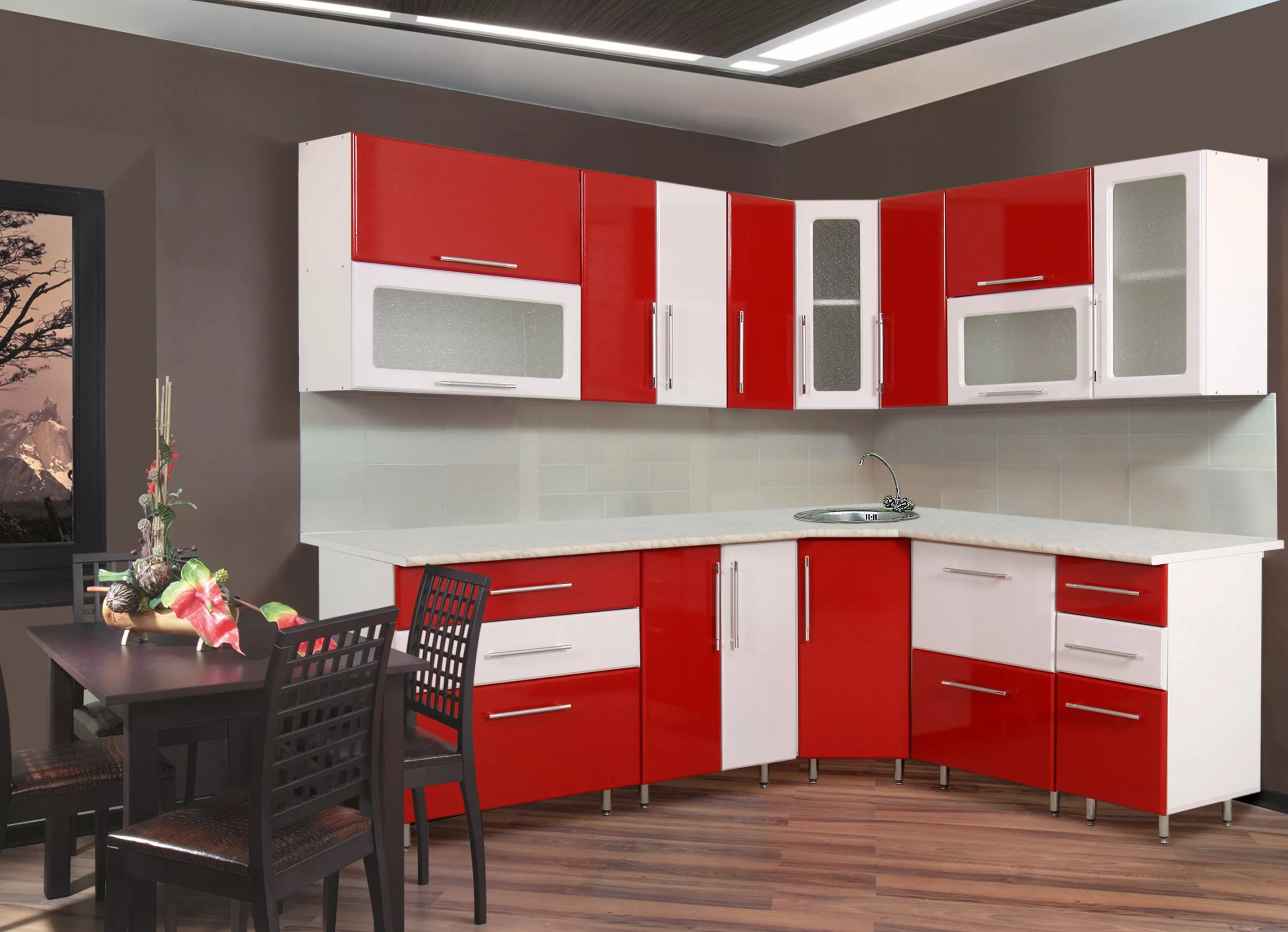 Кухонные гарнитуры в костанае фото и цены Ника угл+ Мебельная фабрика "Мир Мебели"