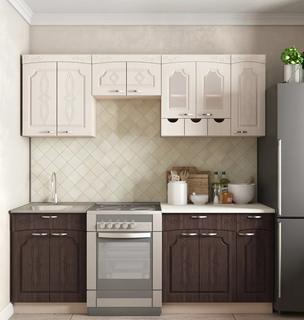 Кухонные гарнитуры в красноярске недорого фото Кухонный гарнитур Легенда-4 1,8 м - 13 Стульев