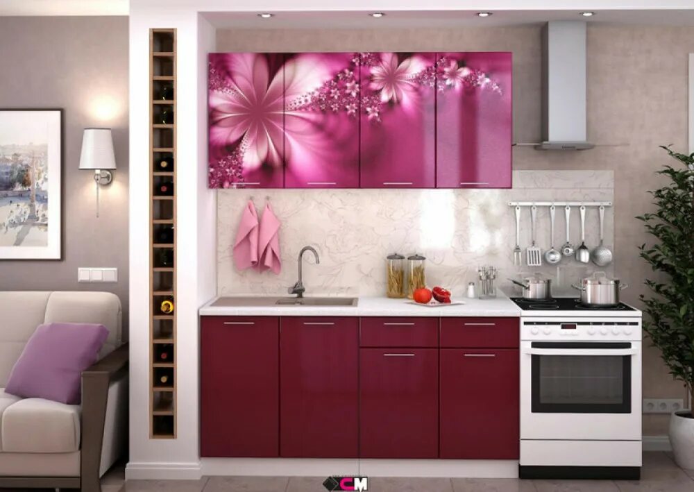 Кухонные гарнитуры в красноярске недорого фото Кухонный гарнитур Лилия 1600 МДФ купить в Екатеринбурге