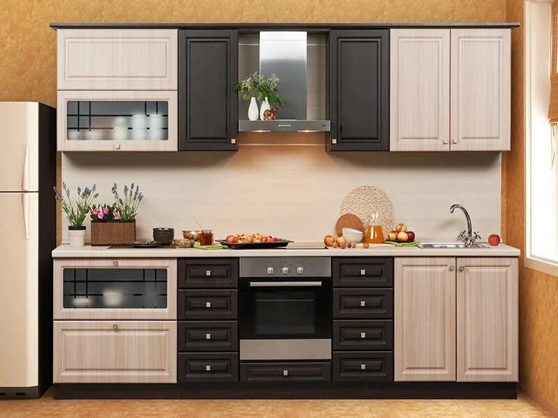 Кухонные гарнитуры в кузнецке фото Кухня "Карамель" на заказ по индивидуальным размерам ✔ Divlada