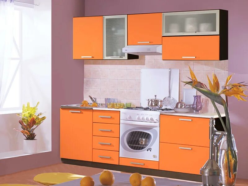 Кухонные гарнитуры в кузнецке фото Прямая кухня 12 / Мебельная фабрика "Модерн", г. Кузнецк