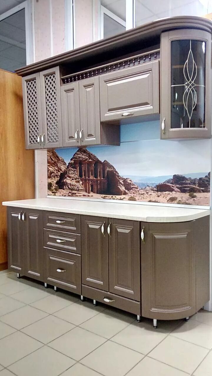 Кухонные гарнитуры в кузнецке фото и цены Кухонный прямой гарнитур / Мебельная фабрика "Мебликон", г. Кузнецк