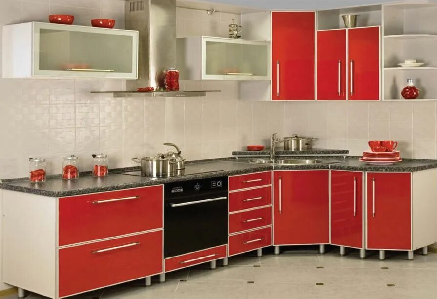 Кухонные гарнитуры в кузнецке фото и цены Кухня в алюминиевой рамке АР-0021 - Лучшая мебель Москвы