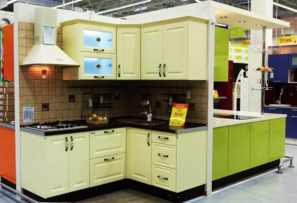 Кухонные гарнитуры в леруа мерлен фото Коллекция кухонных гарнитуров фирмы Леруа Мерлен