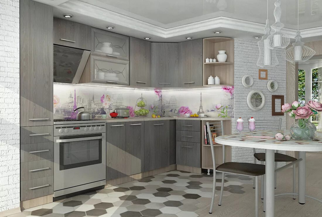 Кухонные гарнитуры в орске фото Кухонный гарнитур "№ 8" от производителя НКМ в Красноярске Кухонные гарнитуры