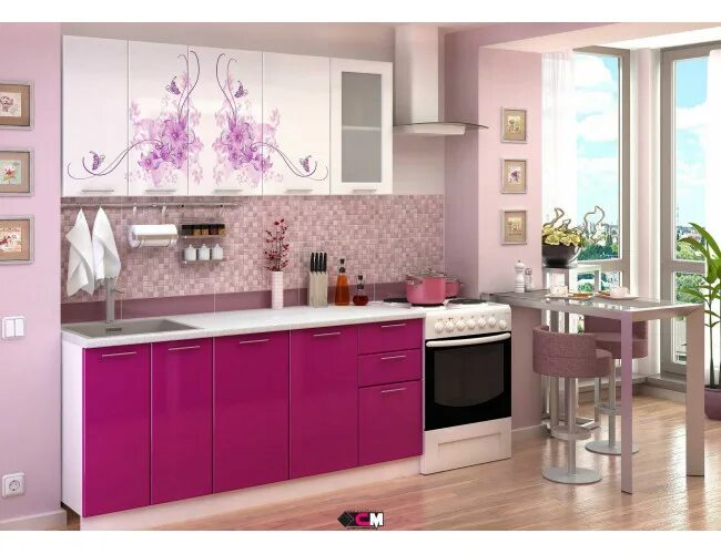 Кухонные гарнитуры в рязани фото Купить "НЕЖНОСТЬ" с доставкой, на мебельном портале "38 попугаев".