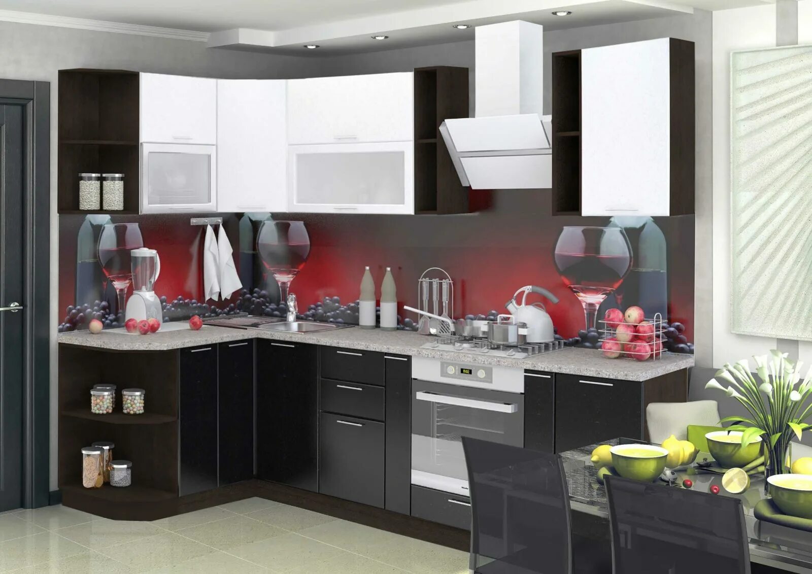 Кухонные гарнитуры в самаре фото Мебель и бытовая техника в Минске Кухня угловая № 009 ⋆ Магазин Квартирант