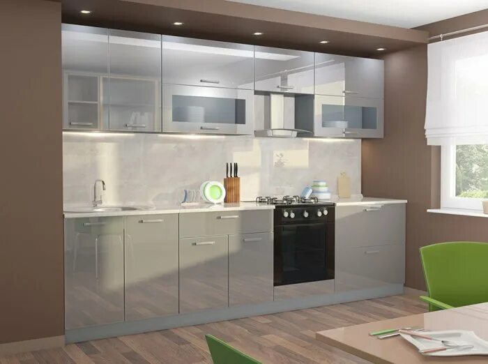 Кухонные гарнитуры в саранске фото и цены Плюсы и минусы прямой кухни Фото & Дизайн Селдон Новости