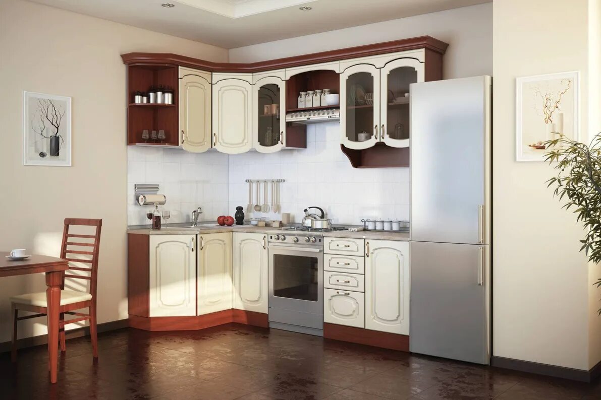 Кухонные гарнитуры в саранске фото и цены Модульная система Эмилия Кремовый (Патина) купить в Москве по цене 56 620 ₽ руб.