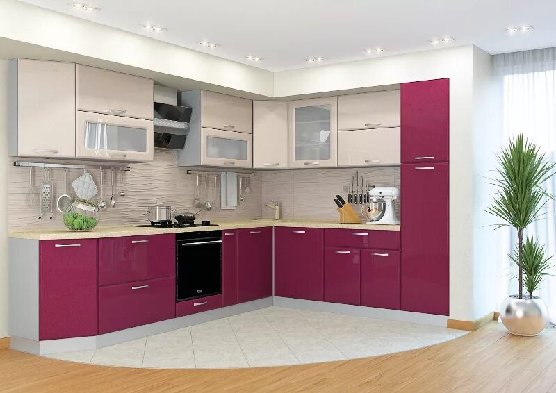 Кухонные гарнитуры в тольятти фото и цены Кухня угловая Дайкири Presto / Мебельная фабрика "Форс", г. Волгодонск