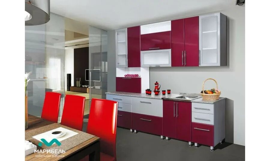 Кухонные гарнитуры в тюмени фото цена КУХОННЫЙ ГАРНИТУР "МЫЛО 224" 2.6 М