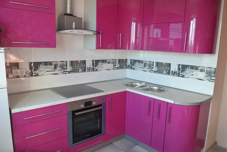 Кухонные гарнитуры в улан удэ фото цены Кухня из акрила № 034