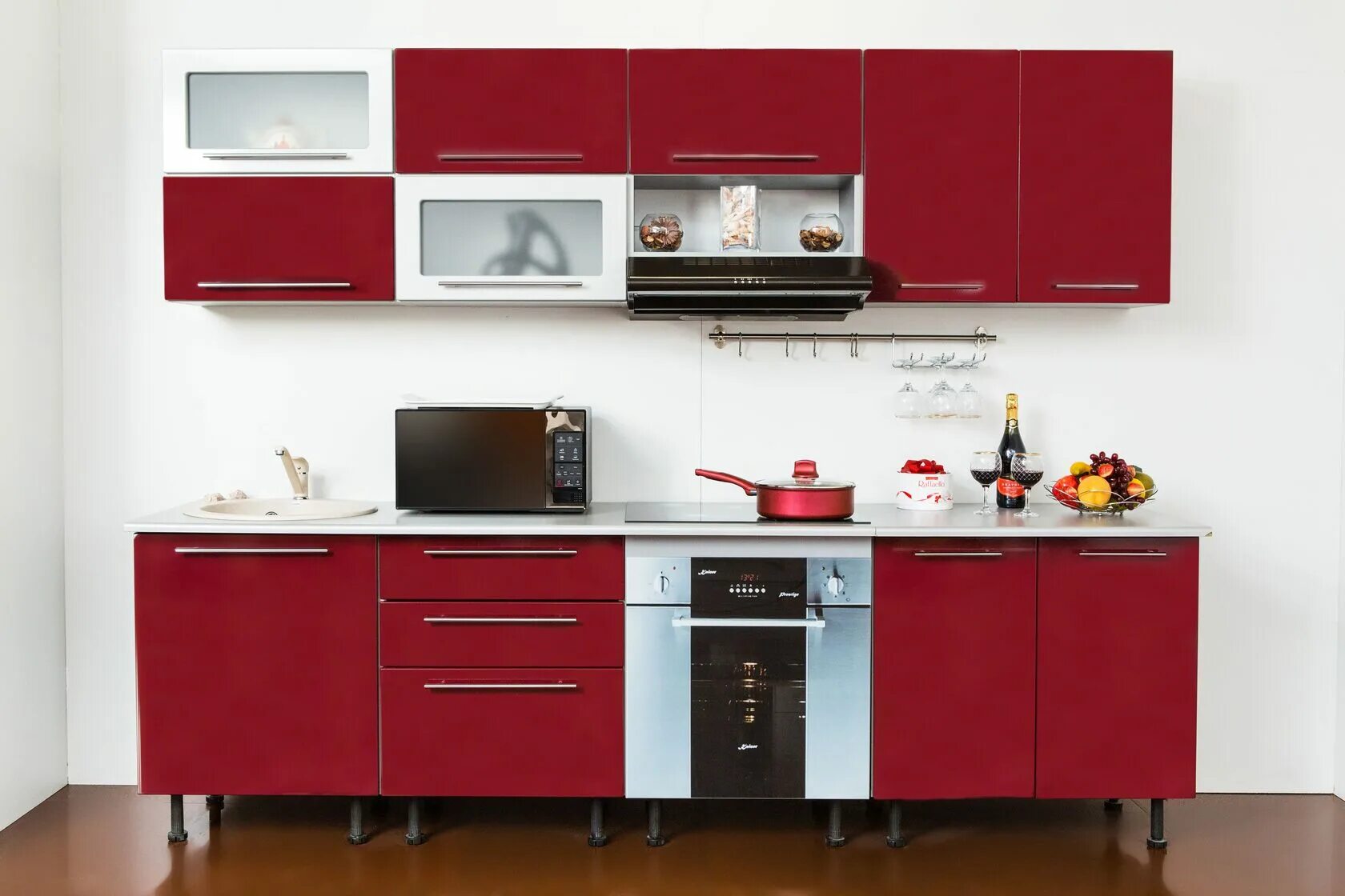 Кухонные гарнитуры в улан удэ фото цены Кухонный гарнитур "Магнолия" Бардо-Серебро