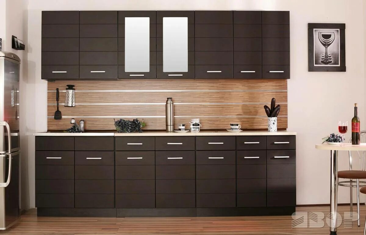 Кухонные гарнитуры венге фото Кухня венге: реальные фото интерьеров