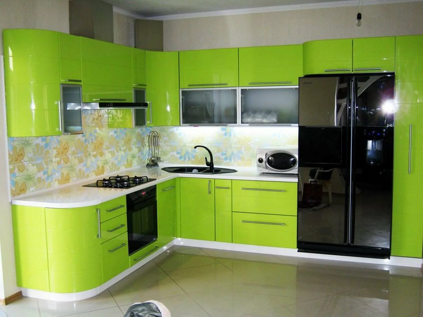 Кухонные гарнитуры зеленого цвета фото Кухня Стелла, Арт. KR-0116: цена, описание - Интернет-магазин "Кухнотека"