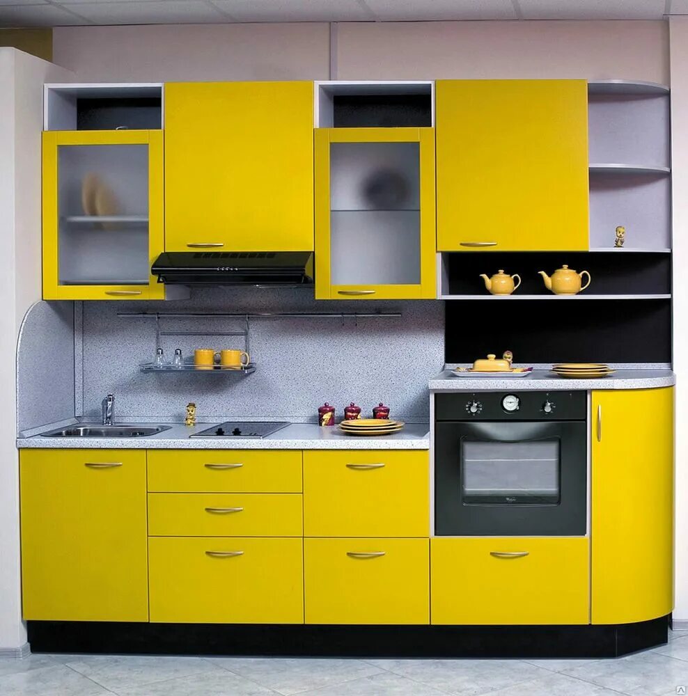 Кухонные гарнитуры желтый фото Кухня жёлтая (13)