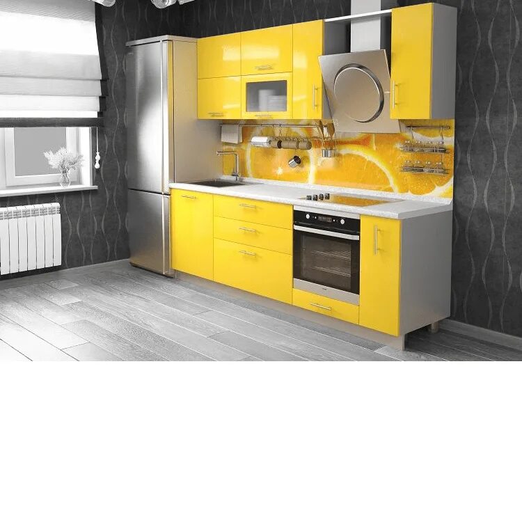 Кухонные гарнитуры желтый фото Угловые кухни желтого цвета - Дом Мебели.ру