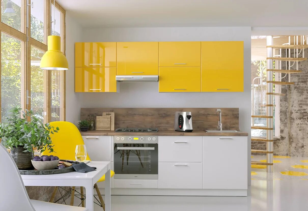 Кухонные гарнитуры желтый фото Кухонные фасады на заказ любых размеров