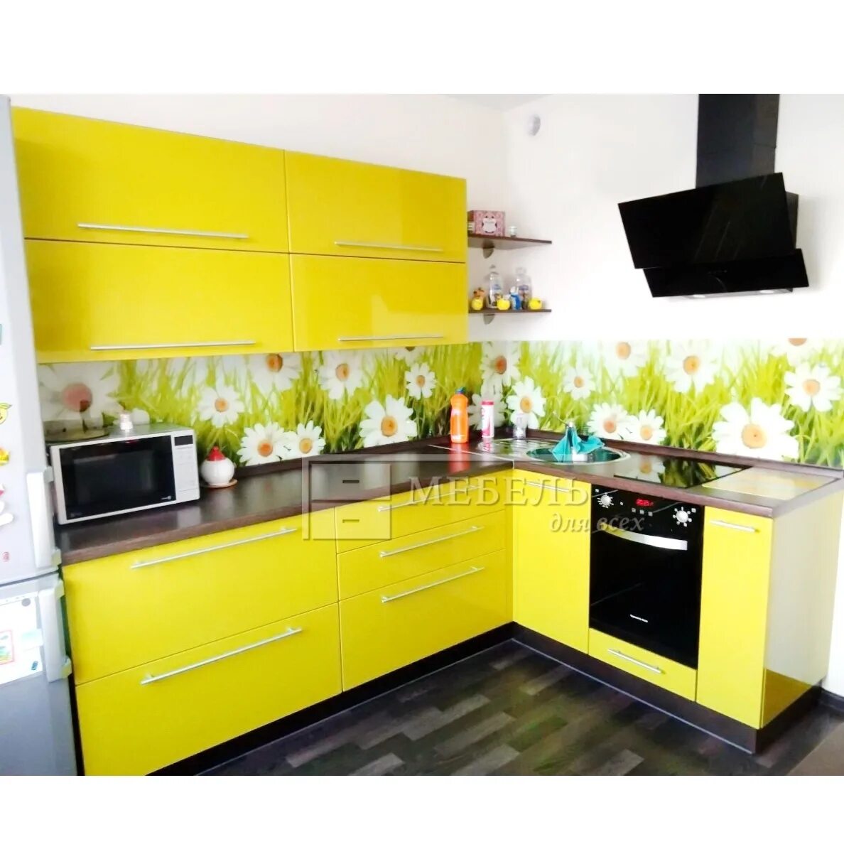 Кухонные гарнитуры желтый фото Зелено желтая кухня (75 фото) " НА ДАЧЕ ФОТО