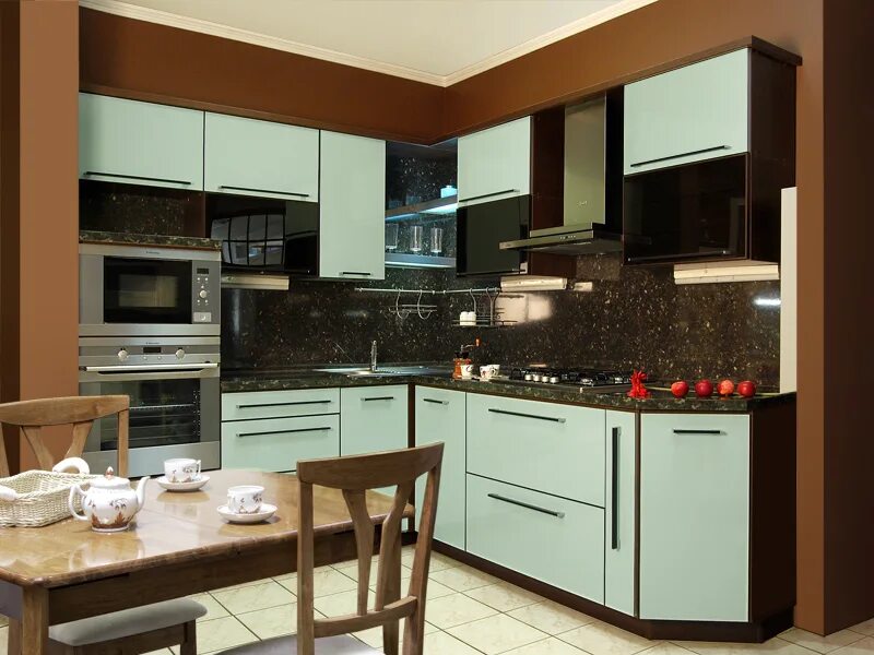 Кухонные гарнитуры живые фото Мебель Дерли Кухонный гарнитур Жасмина, пластик (203)