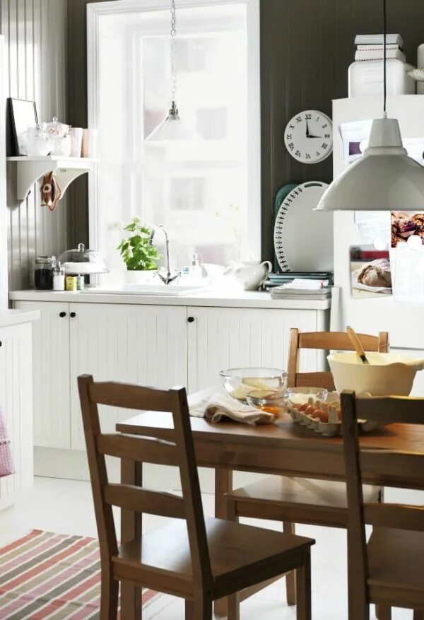 Кухонные идеи фото JOKKMOKK Table and 4 chairs, antique stain - IKEA Small dining table, Ikea home,