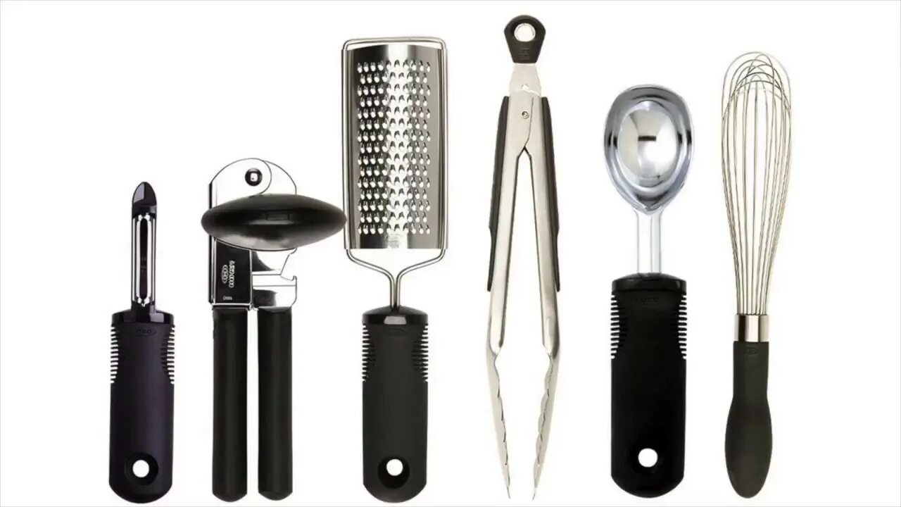 Кухонные инструменты и приспособления фото и названия Les ustensils Good Grips présentés en 1 minute - YouTube