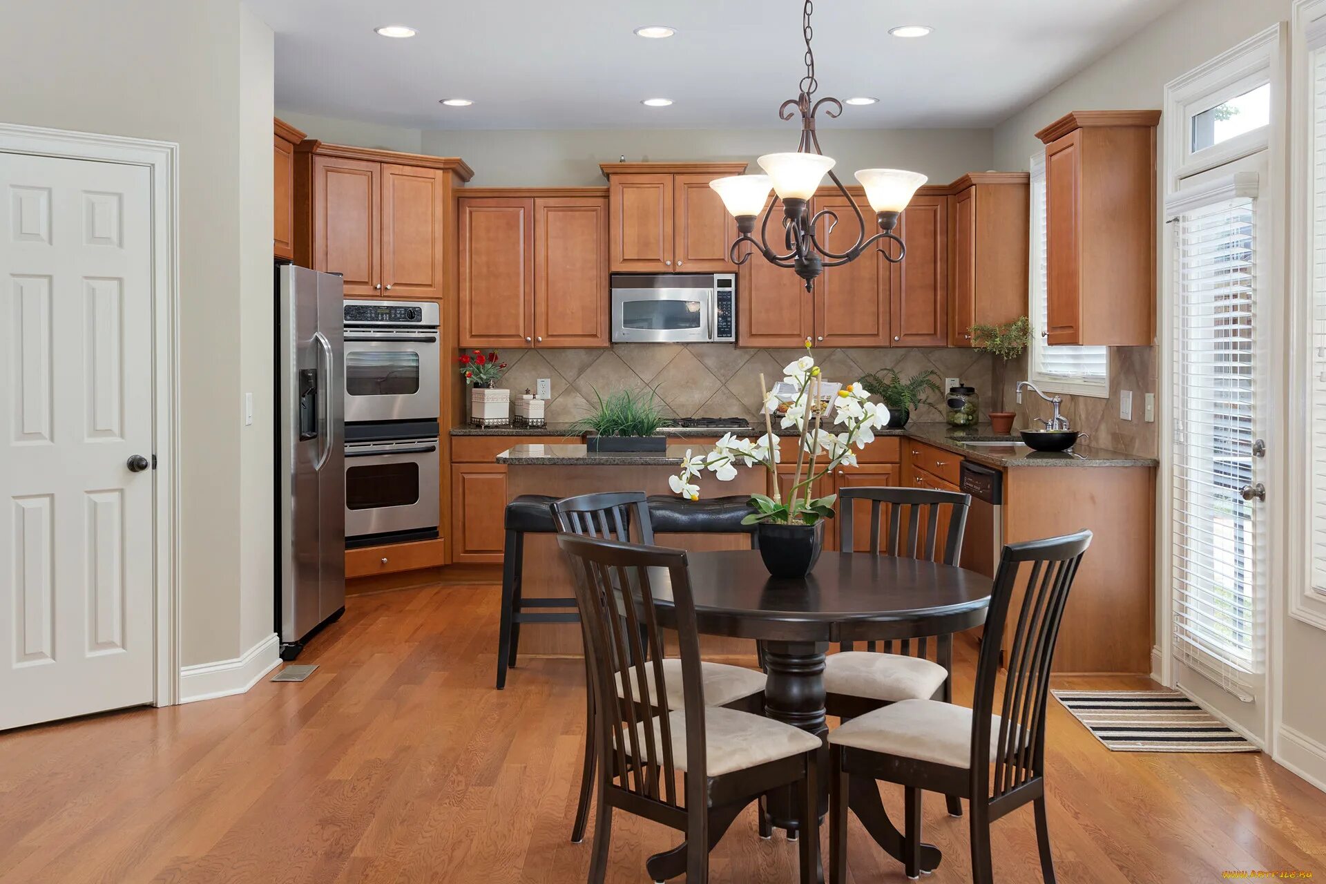 Кухонные интерьеры дмитрия ульянова Обои Интерьер Кухня, обои для рабочего стола, фотографии интерьер, кухня, стол, 