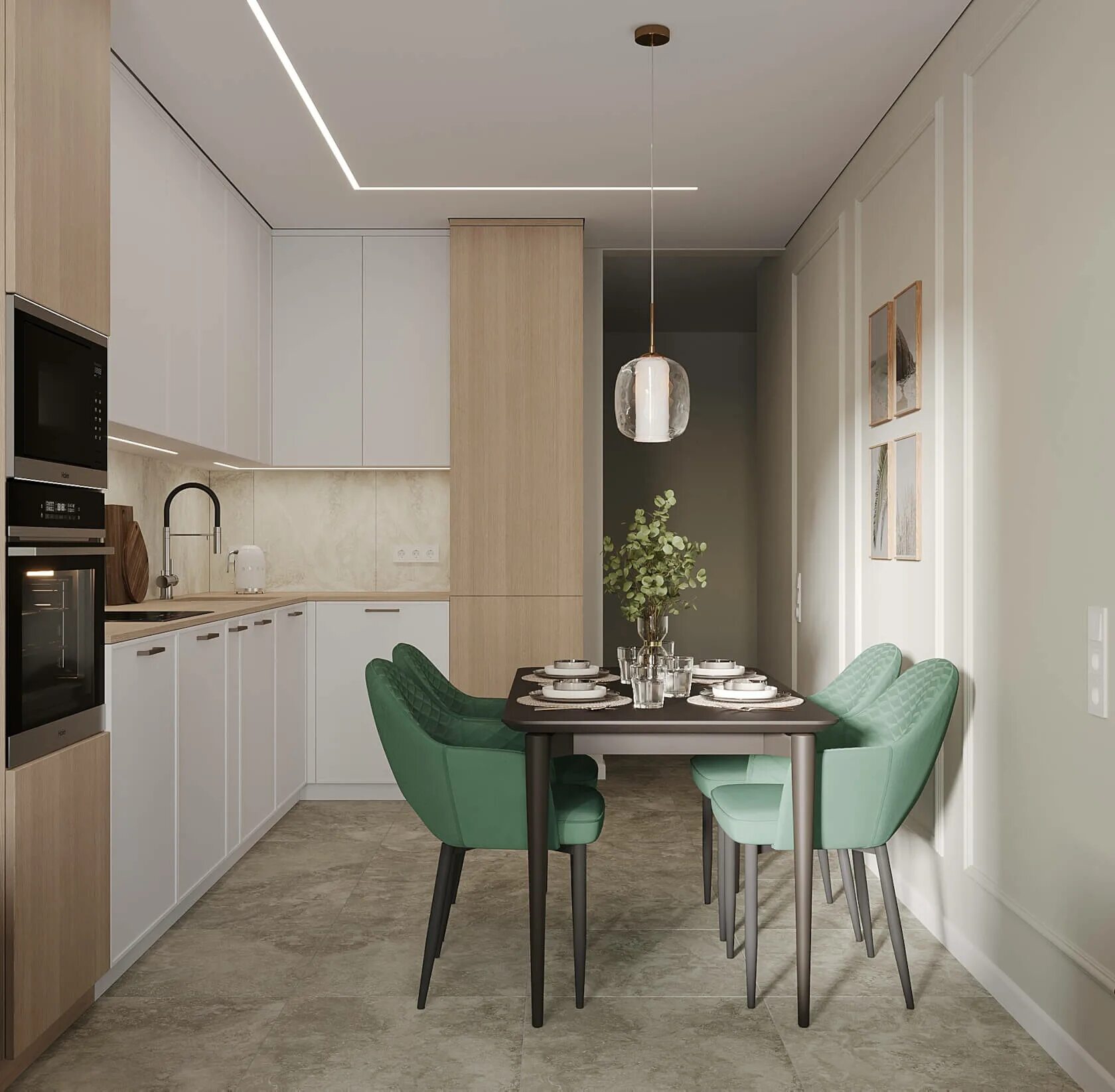 Кухонные интерьеры дмитрия ульянова Фото дизайна Кухни - ЖК "Veren Village" - ID.HOME Design