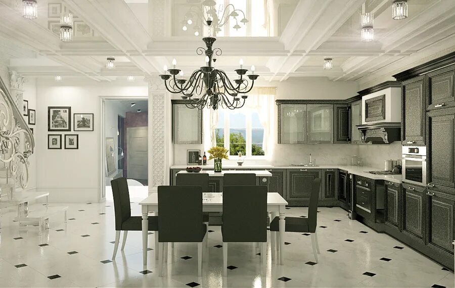 Кухонные интерьеры дмитрия ульянова Интерьер 2х уровневой квартиры Академик Нистратов