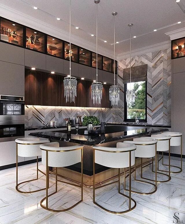 Кухонные интерьеры галерея дизайна A kitchen to die for! This kitchen design is so exquisitely detailed, from the h