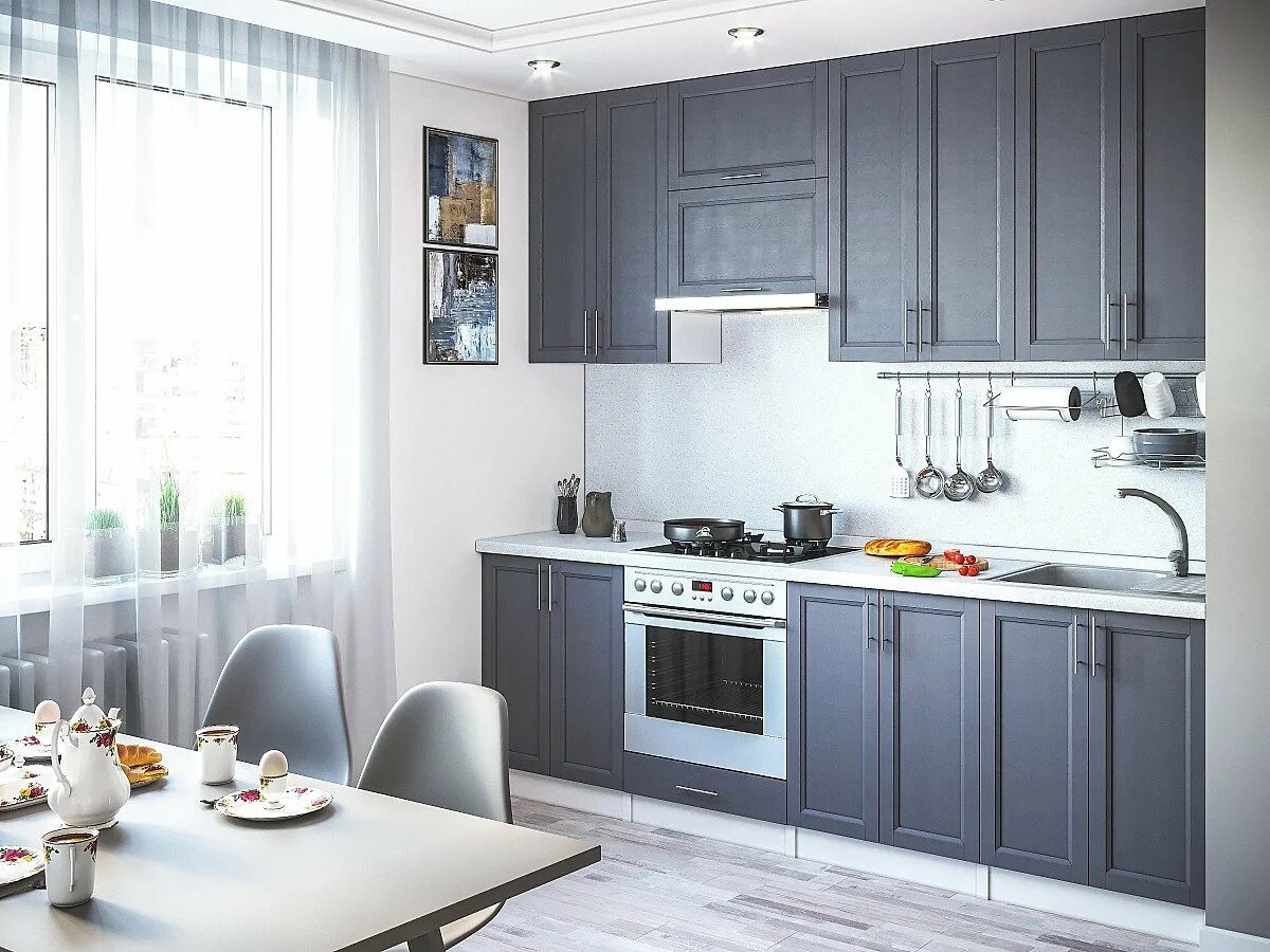 Кухонные интерьеры отзывы Кухонный гарнитур Сканди-03 купить в Санкт-Петербурге по цене 52 400 ₽ в интерне