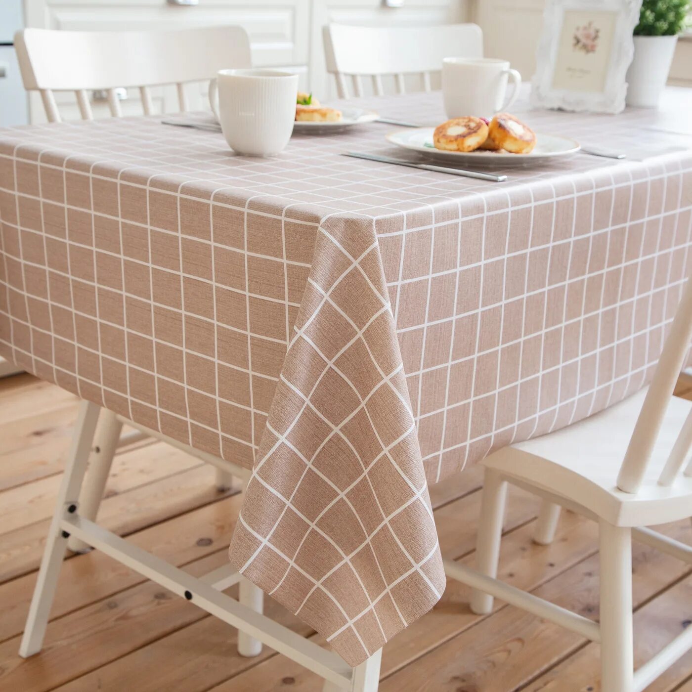 Кухонные клеенки фото Скатерть REN508-11, ПВХ 140х110см - купить в интернет-магазине OZON с доставкой 