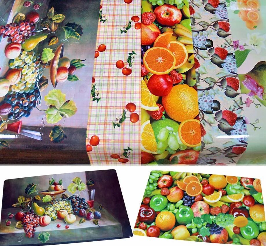 Кухонные клеенки фото Скатерть термостойкая 60*100 (1/150) 2-х сторонн. (фото)