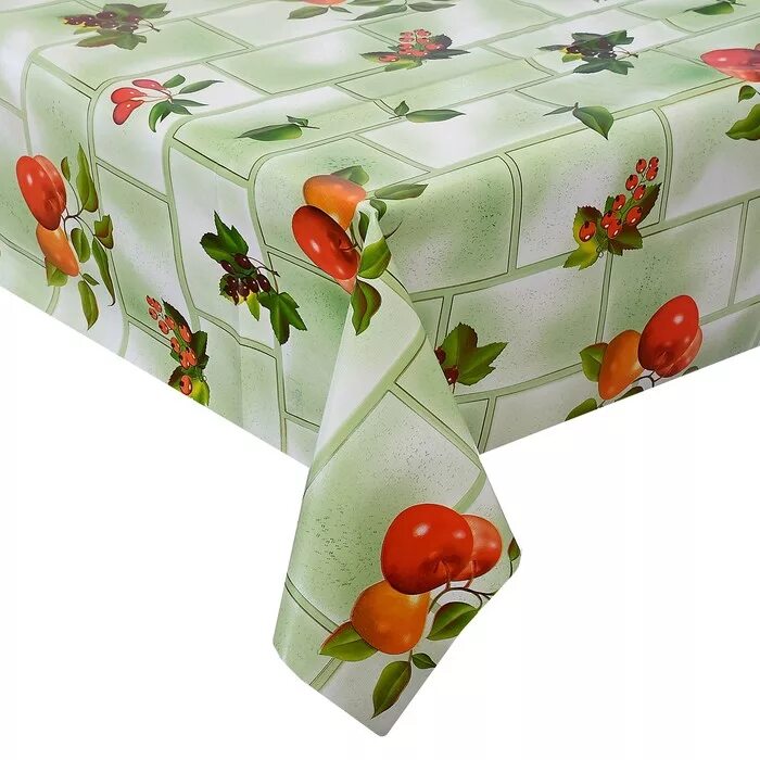 Кухонные клеенки фото Клеенка столовая на тканевой основе, ширина 128 ± 2 см "Смородина", рулон 25 м, 