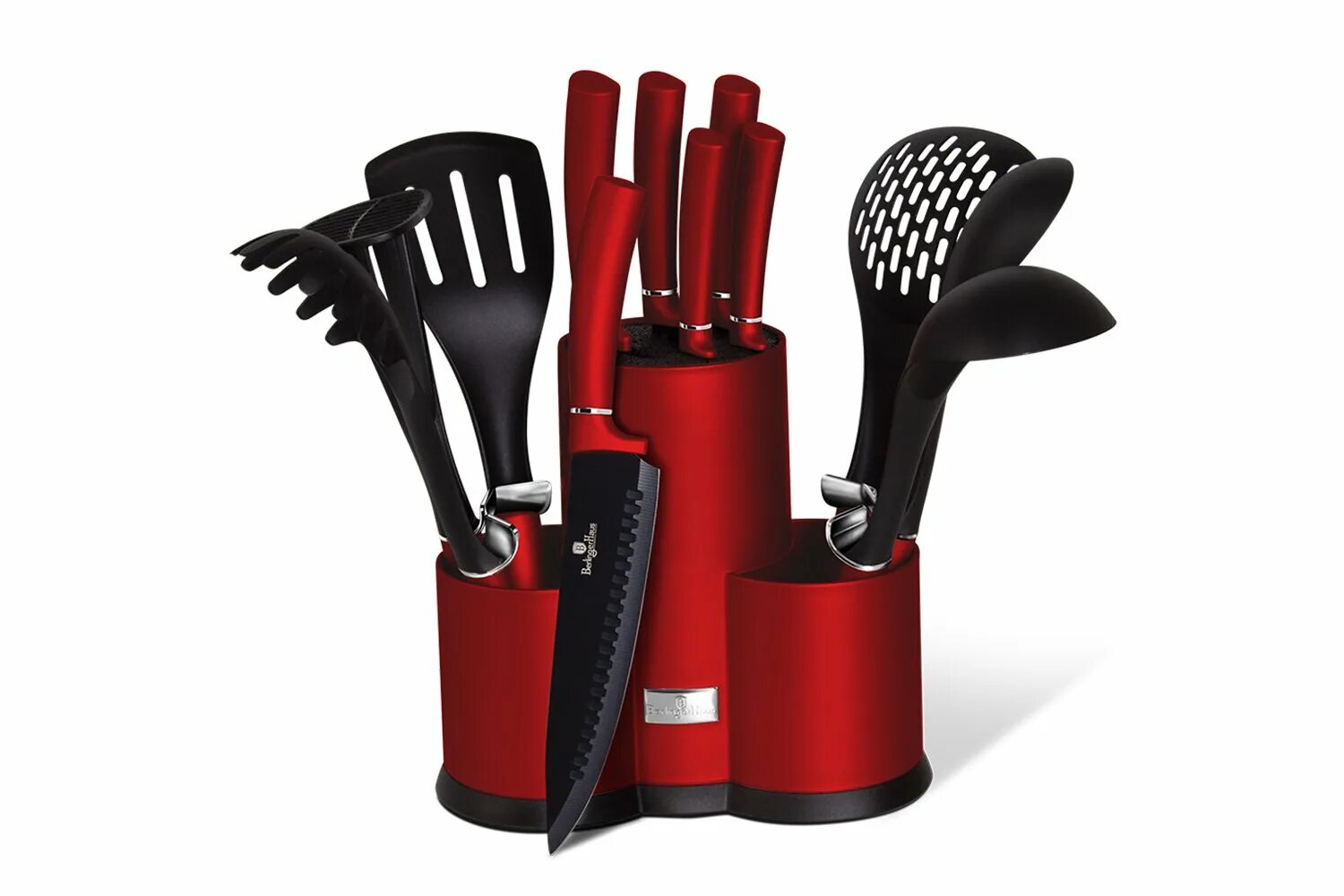 Кухонные комплекты фото Набор ножей и кухонных аксессуаров на подставке Нержавеющая сталь - купить по це