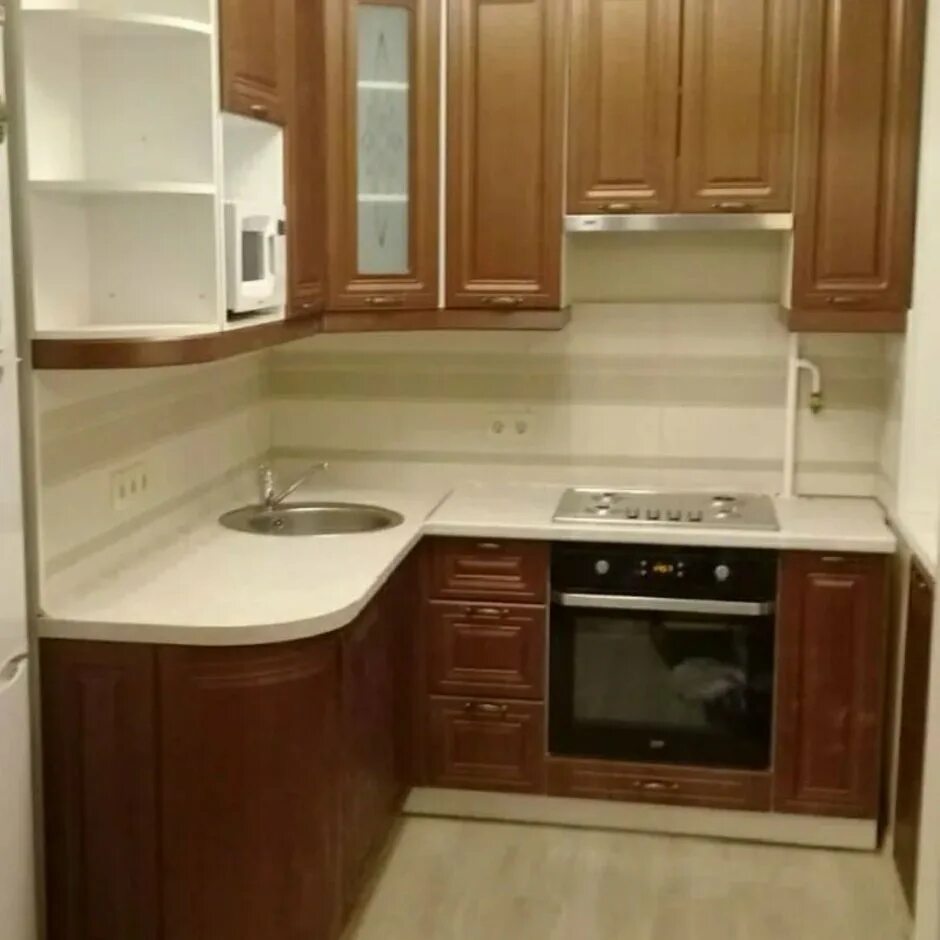 Кухонные кухни угловые фото Угловой гарнитур для маленькой кухни Bixol.Ru