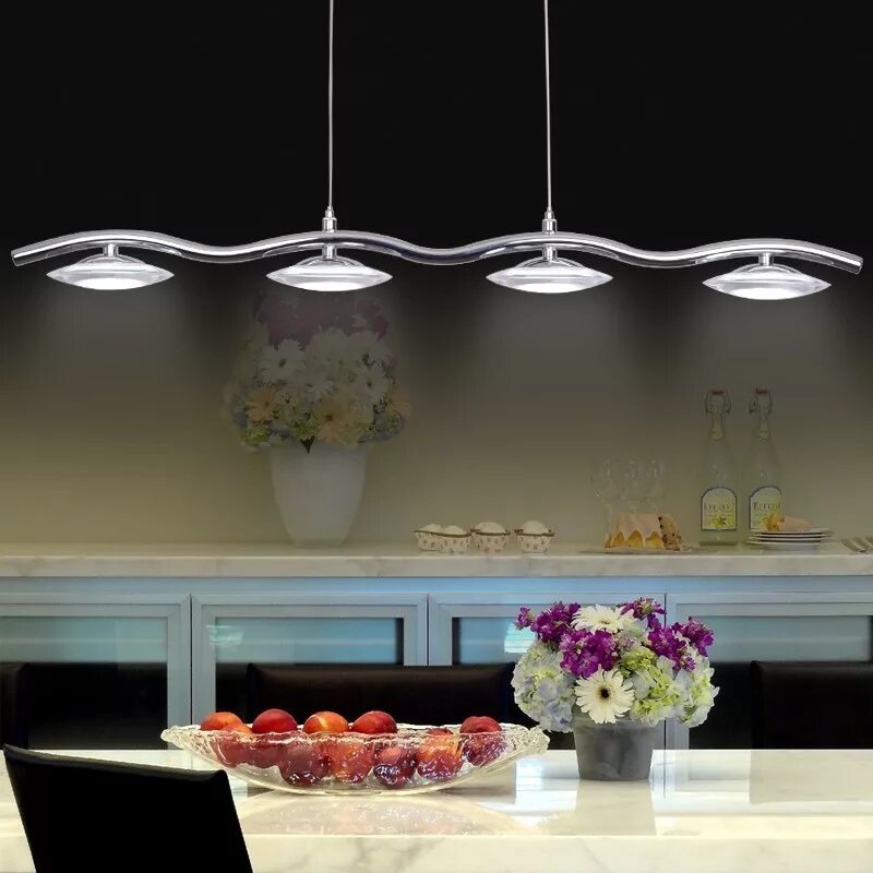 Кухонные люстры фото Креативная летающая тарелка НЛО столовая кухонные подвесные светильники. Совреме