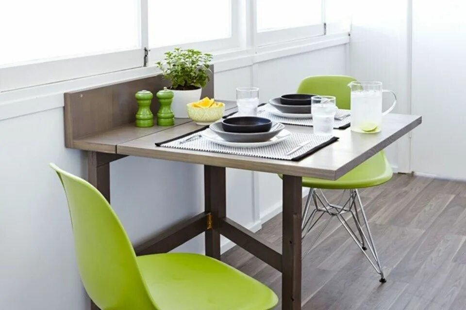Кухонные маленькие столы в интерьере How to create your own fold-up table Fold up table, Folding kitchen table, Furni