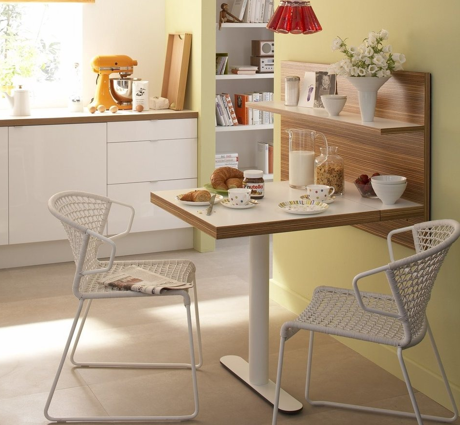 Кухонные маленькие столы в интерьере Столы-трансформеры для кухни: рекомендации на фото