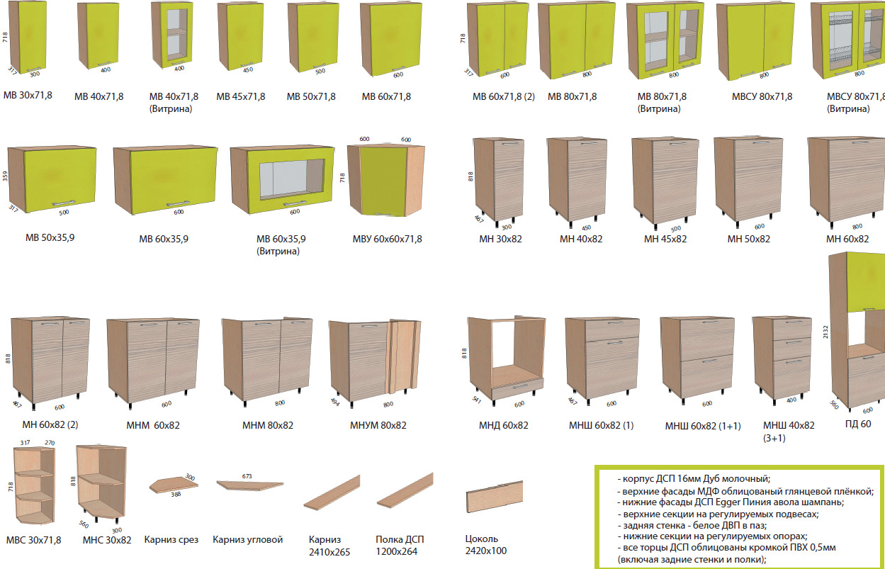 Кухонные модули фото Модульные кухни: разновидности и рекомендации по выбору