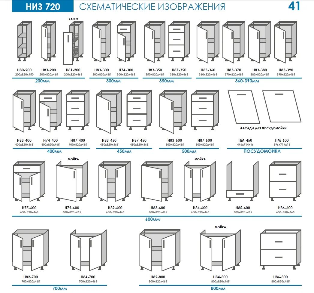 Кухонные модули фото Кухонный модуль Эверест Оптима низ НВГ78-600 пенал 2 витрины + 2 глухих 600*2345