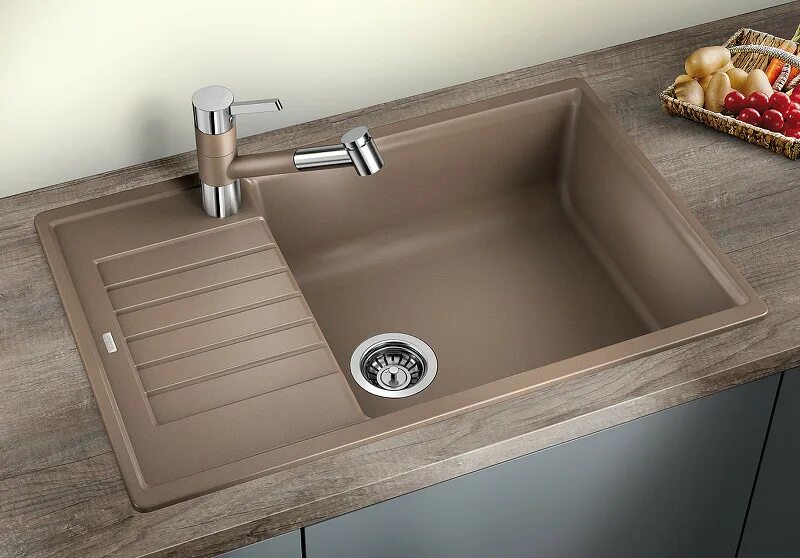 Кухонные мойки фото Мойка для кухни Blanco Zia XL 6 S Compact 523273 антрацит ис-ный гранит прямоуго