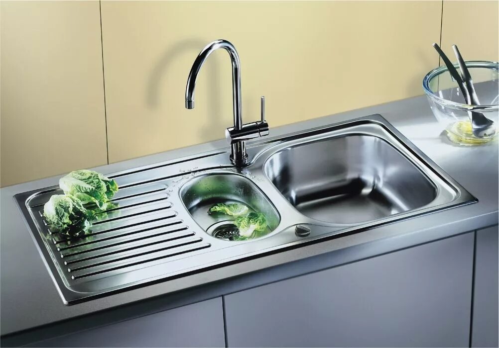 Кухонные мойки в интерьере кухни фото Мойка Tipo 6 S фабрики BLANCO - Ital-Collection