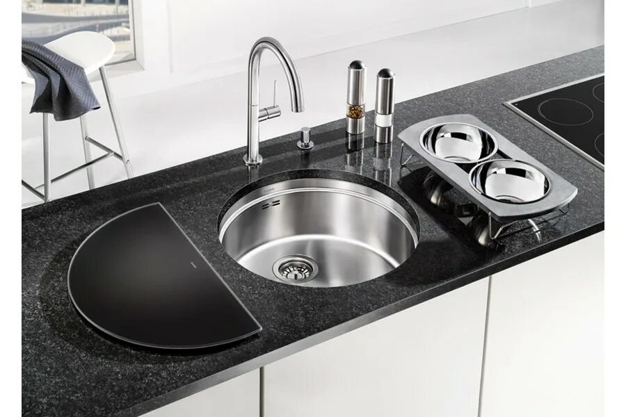 Кухонные мойки в интерьере кухни фото Мойка Ronis фабрики BLANCO - Ital-Collection